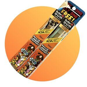 2 Sealed Vintage 80s Kids Butler GUM Junior Critters Toothbrush Ages 6-12 Yr